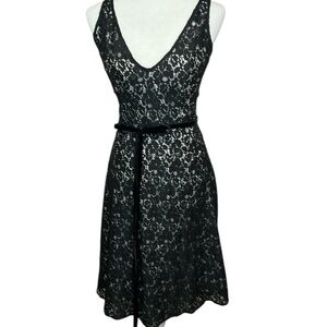 Anthropologie Tabitha Lace Fit And Flare Dress